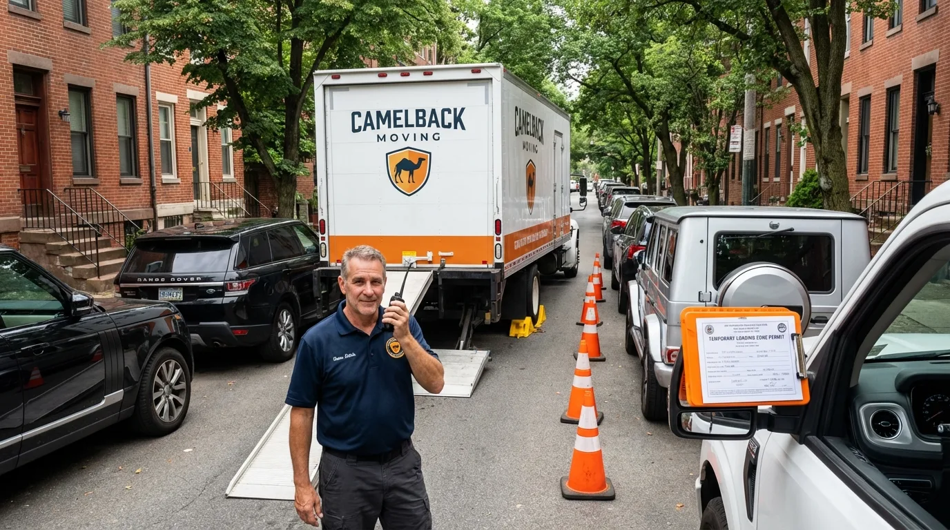 City street loading permit setup in New York City, NY